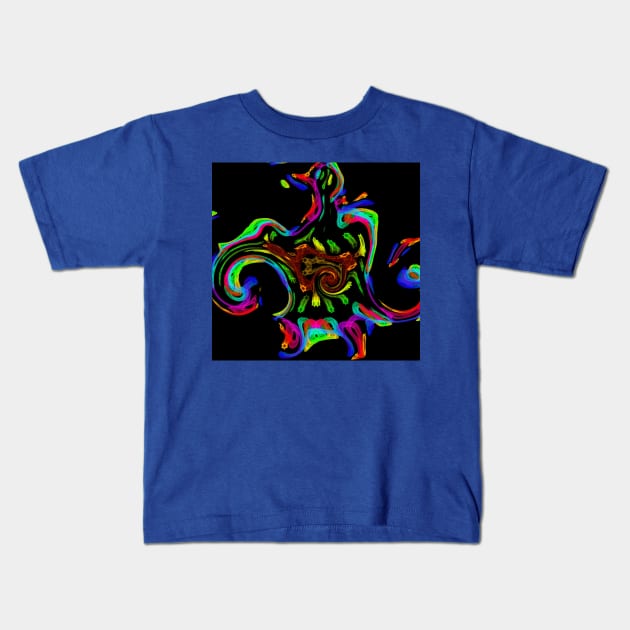 Neon Rainbow - Disco Duck Kids T-Shirt by Boogie 72